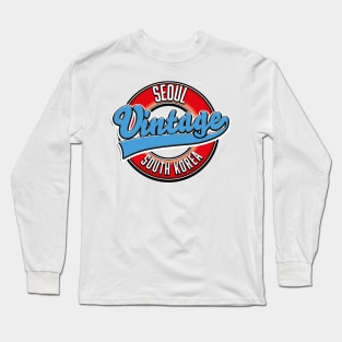 Seoul South Korea vintage logo Long Sleeve T-Shirt